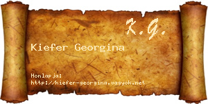 Kiefer Georgina névjegykártya