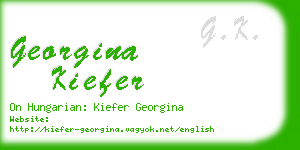 georgina kiefer business card